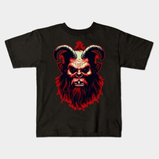 Vintage Krampus Christmas Holiday Horror Graphic Kids T-Shirt